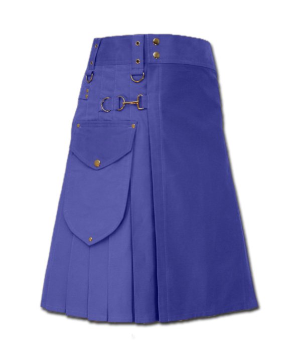 denim utility kilt