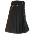 Contrast Pocket Kilt for Royal Men black5