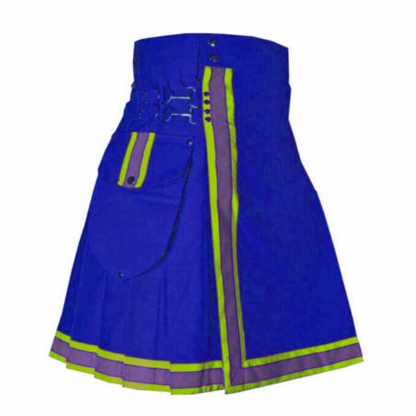 blue Fire Fighter High Visibility Kilt