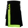 black High Visibility Kilts ( hi vis kilt]for sale )