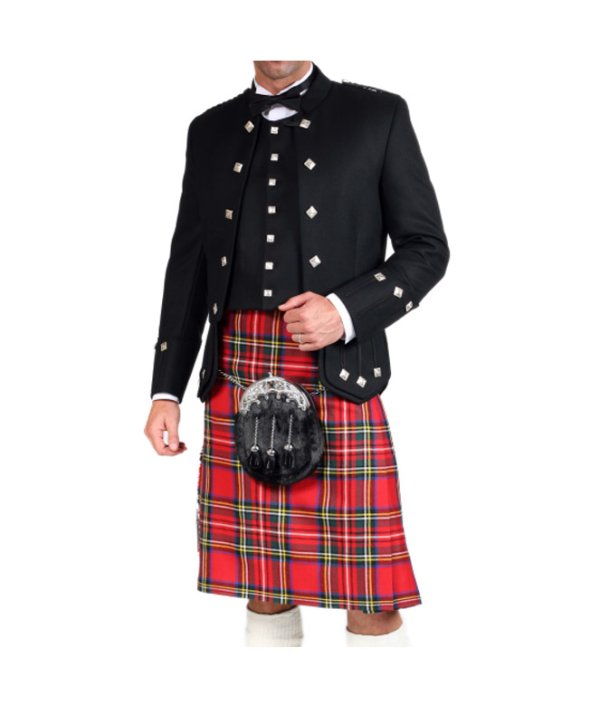 Black Sherrifmuir Jacket And Waistcoat - Scottish Kilt Collection