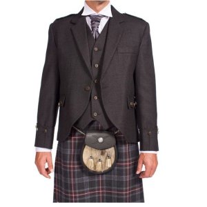 Tweed Argyle Jacket With 5 Button Vest