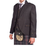 Tweed Argyle Jacket With 5 Button Vest-2