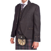 Tweed Argyle Jacket With 5 Button Vest-2