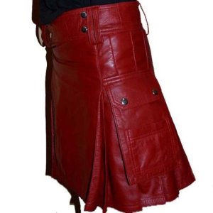 Leather Scottish Warrior Style Kilt