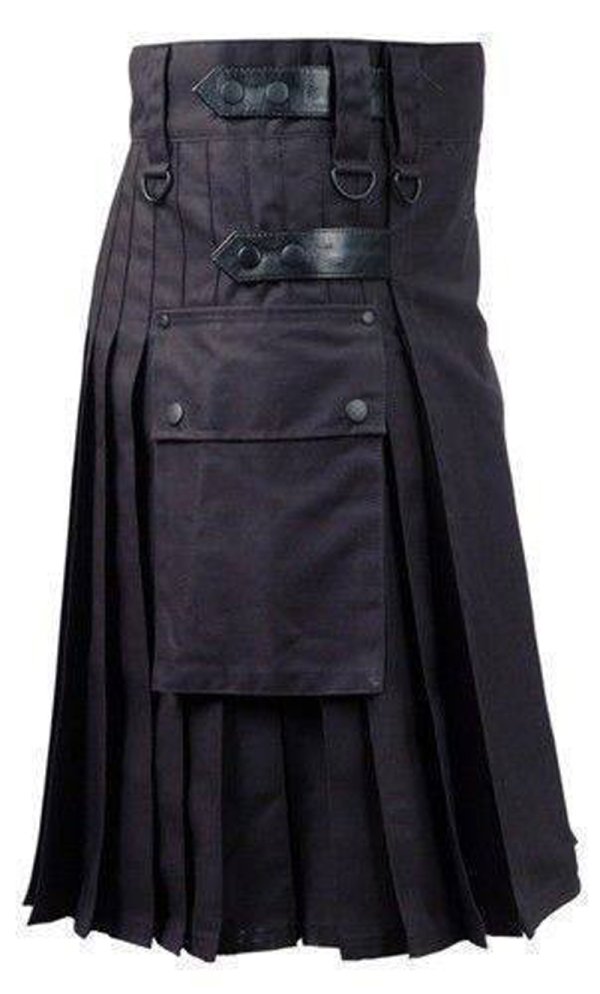 Black-Deluxe-Utility-Fashion-Kilt-side