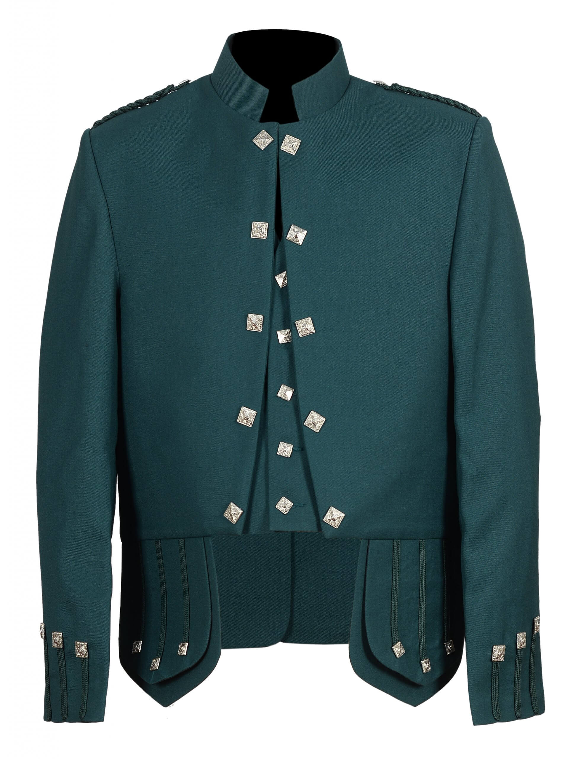 Green Sheriffmuir Doublet Jacket with Waistcoat Scottish Kilt Collection