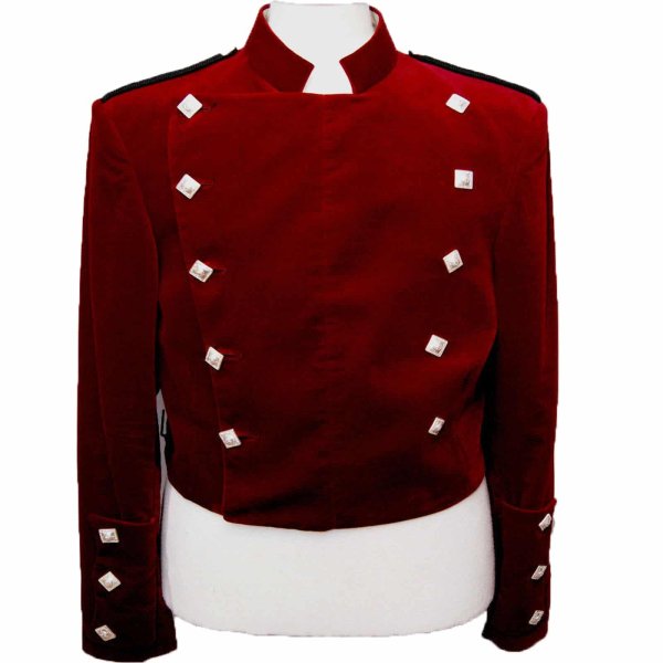 Montrose Red Velvet Doublet Jacket for Men
