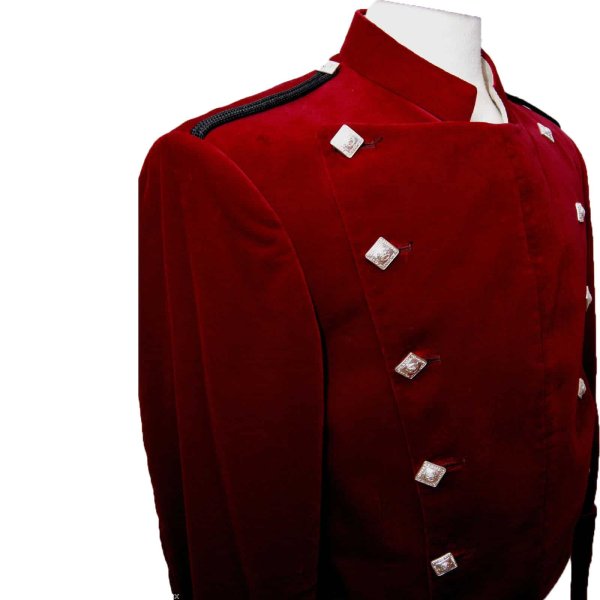 Montrose Red Velvet Doublet Jacket for Men