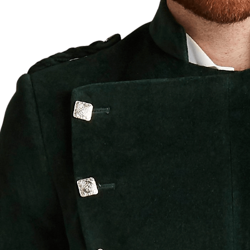 Montrose Green Velvet Doublet Jacket for Men