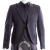 Crail Kilt Jacket and Waistcoat, Grey Charcoal Scottish Kilt