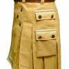 Fireman Tactical Duty Kilt Utility Khaki 100% cotton Visible Reflect02