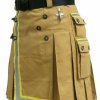 Fireman Tactical Duty Kilt Utility Khaki 100% cotton Visible Reflect04