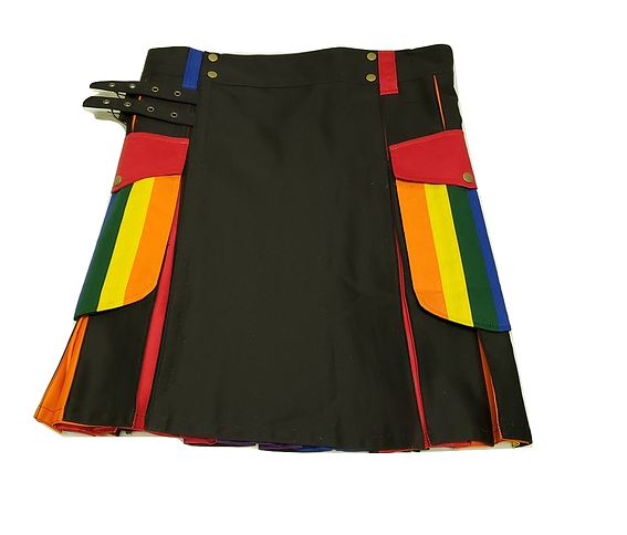 Rainbow Kilt, Gay Pride Rainbow Utility Kilt - Scottish Kilt