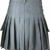 Mens Gray Utility Wedding Kilt 01