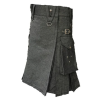 New black denim utility kilts for men with new style