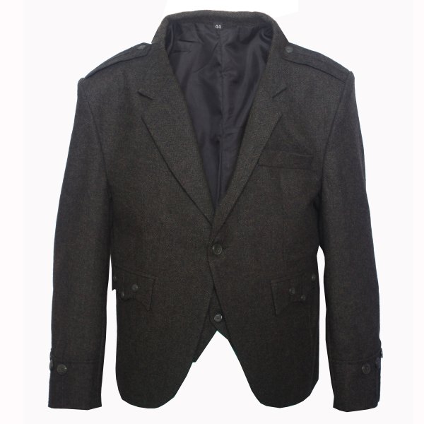 Dark Green Tweed kilt jacket With 5 Button Vest