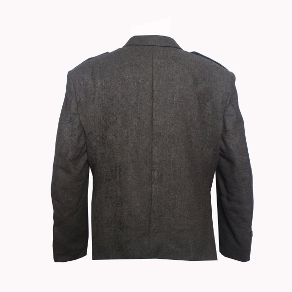 Dark Green Tweed kilt jacket With 5 Button Vest1