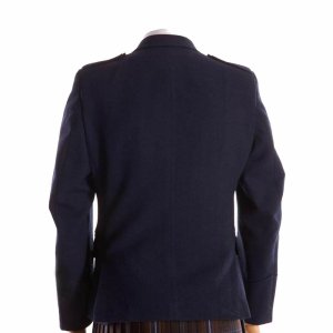 Men's Scottish Navy Blue Wool Argyle Kilt Jacket