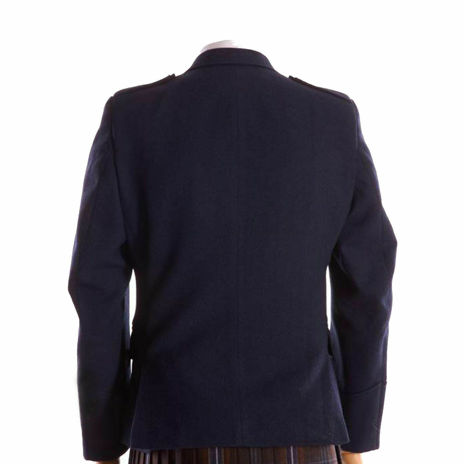 Men's Scottish Navy Blue Wool Argyle Kilt Jacket Scottish Kilt Collection