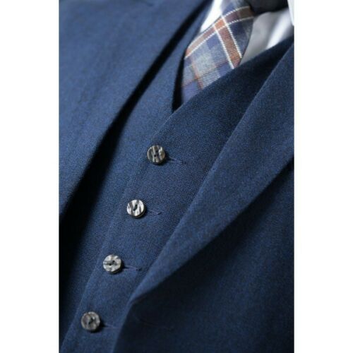 Men’s Blue Tweed Scottish Kilt Jacket with Waistcoat