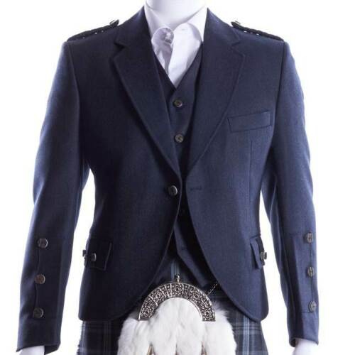 Crail Kilt Jacket and Waistcoat in Midnight Blue