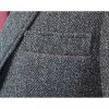 Dark Grey Tweed Argyle Jacket