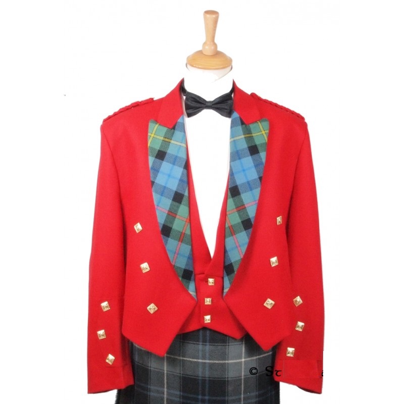 CELTIC PRO Scottish Kilt Jacke - Prince Charlie Mit Weste Wollmischung