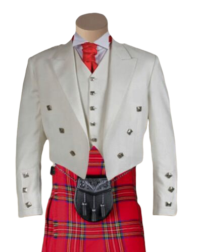 White Prince Charlie Jacket & Waistcoat