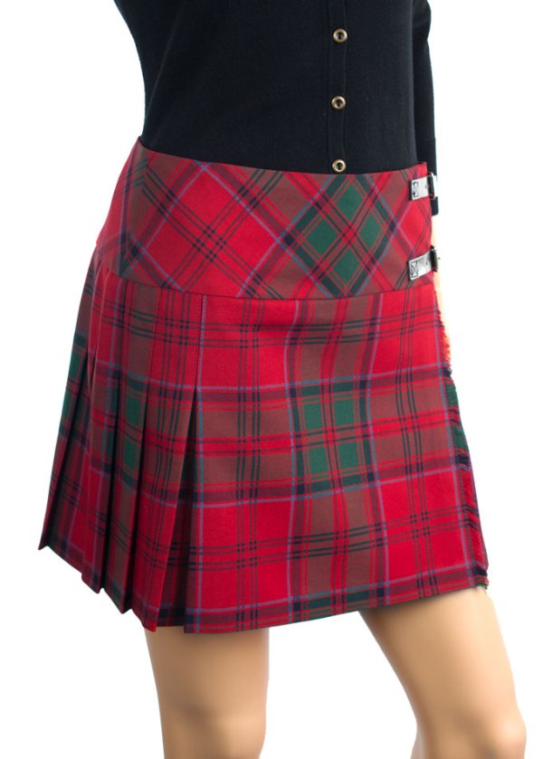 Modern Scottish Gunn Tartan Active Ladies Billie Skirts 8 Pleated New Kilts 
