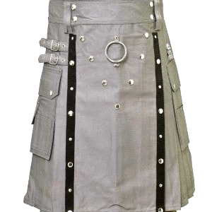 Buy Stylish Gothic Grey Belted Fashion Kilt For Sale
