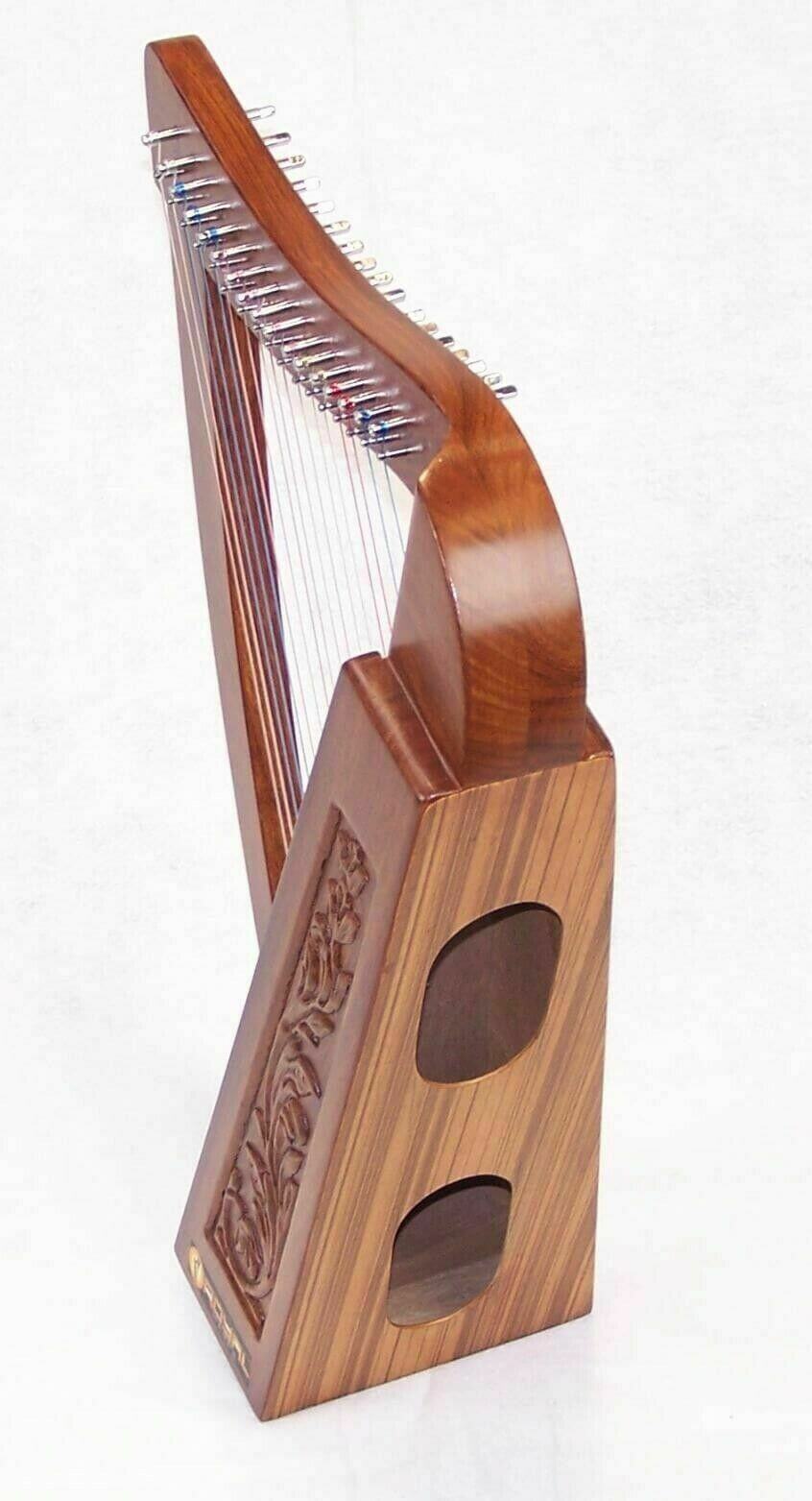27 Inch Tall Celtic Irish Knee Harp 17 Strings Solid Wood