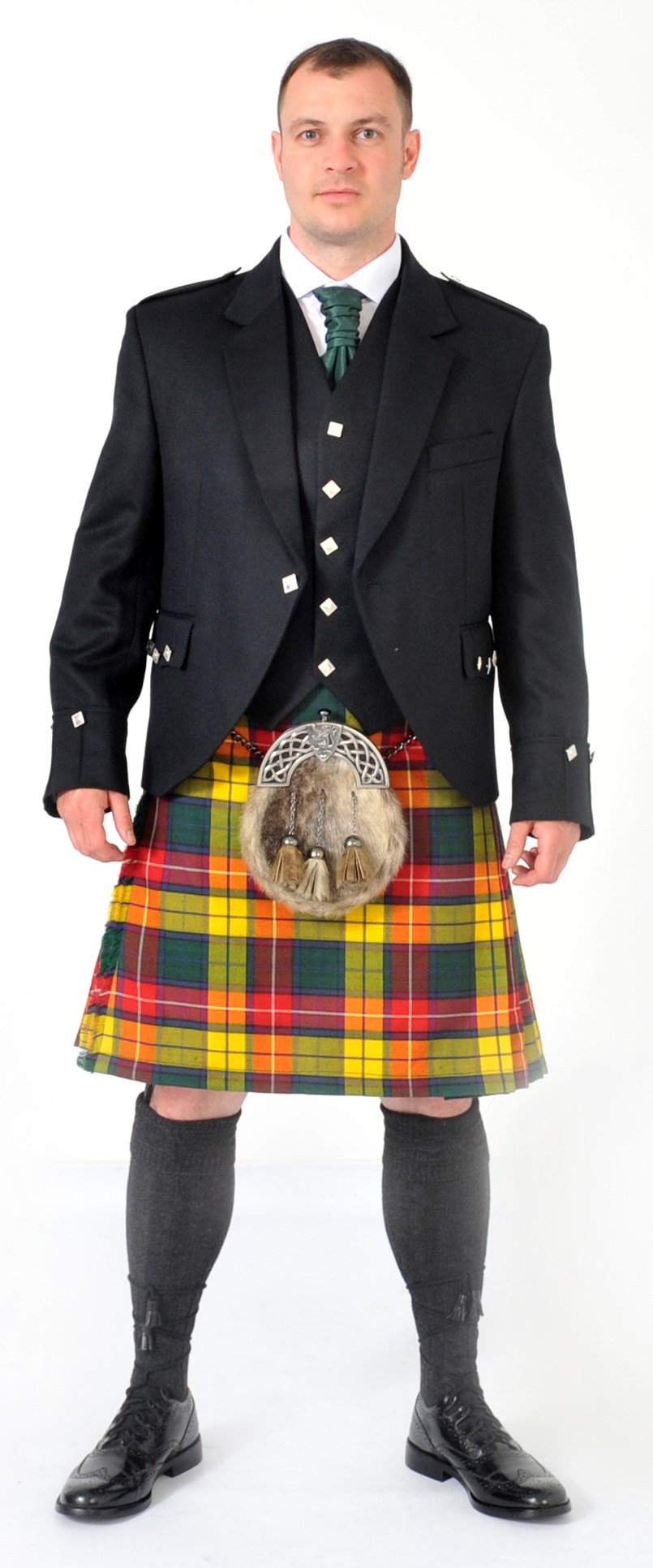 Scottish 8 Yard Buchanan Tartan Kilt Outfit - Scottish Kilt Collection