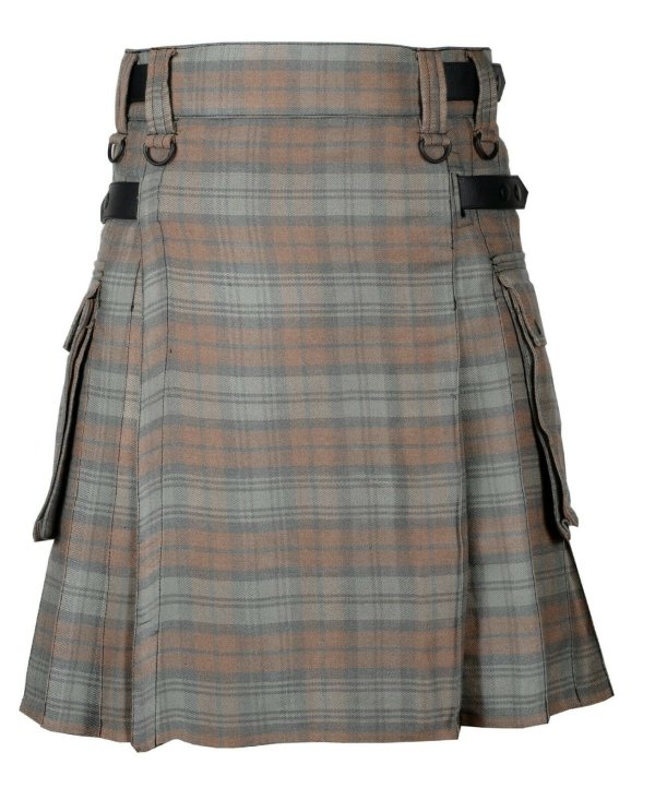 Black Watch Utility Kilt Weathered Leather Straps - Scottish Kilt ...