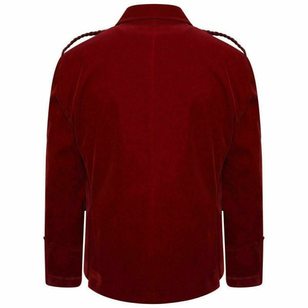 New Men’s Velvet Scottish Highland Argyle kilt Jacket & Vest 100% Polyester