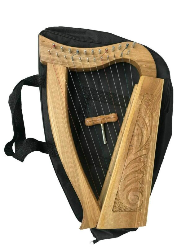 12 Strings Irish Harp, Ash Wood + Free Carry Bag & Tuning key