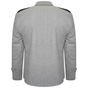 100% WOOL Argyle kilt Jacket & Waistcoat/Vest, Scottish Argyle Jacket Light Grey