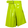 2020 New leather Lime Green utility kilts women Scottish kilt