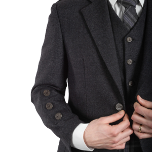 Braemar Charcoal Tweed Jacket & Vest