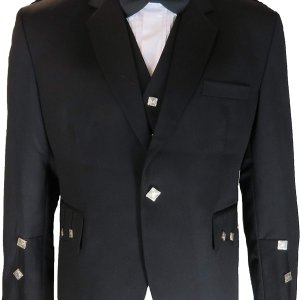 Men's Black Kilts Argyll Jacket and Vest 