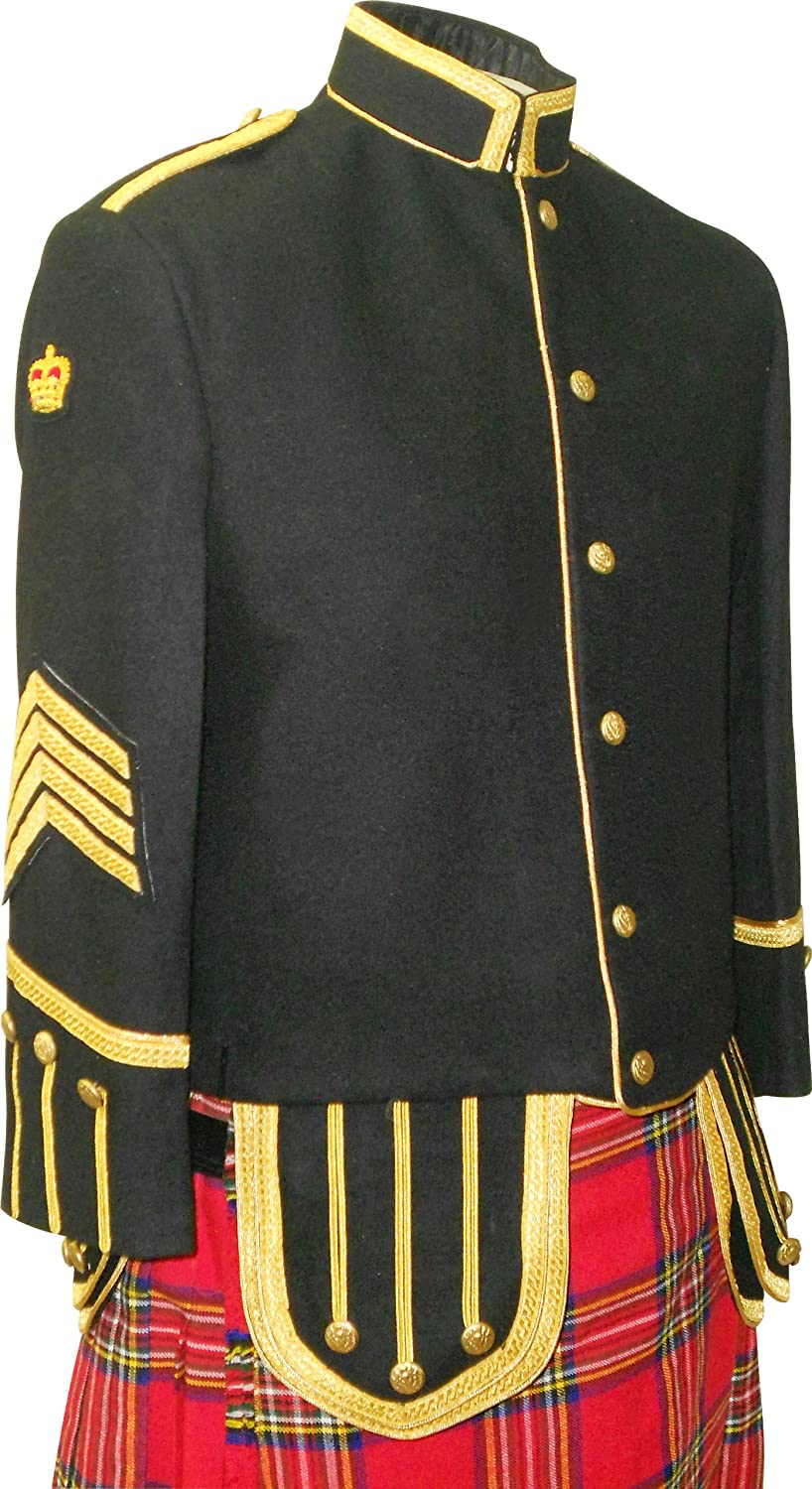 Military Tunic Doublet Jacket BagPiper Drummer Scottish Kilt Collection