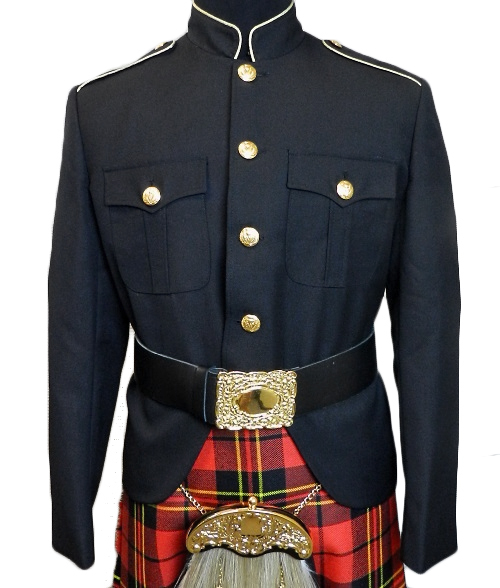 Class A Honor Guard Kilt Jacket (Black/Gold)