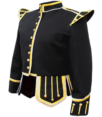 Black Pipe Band Doublet jacket