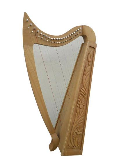 Gevon | 22 Strings Ash wood Celtic Irish Harp, Carry bag & Book
