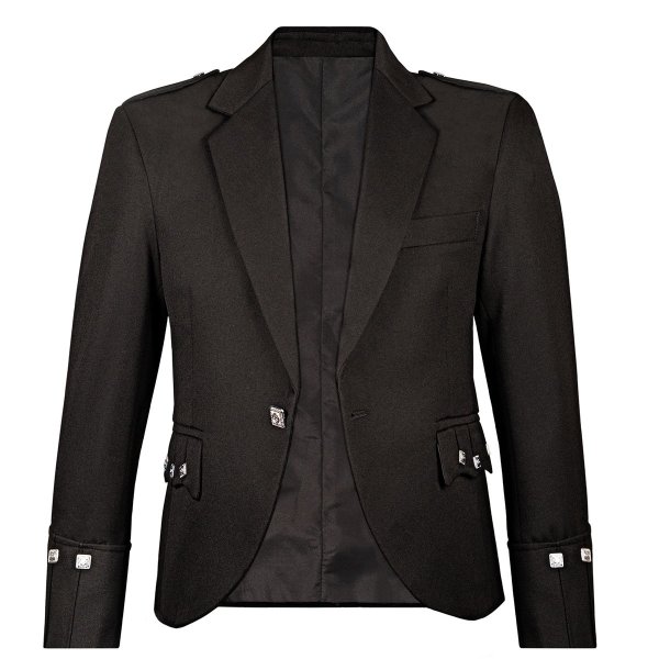 Trendy Black Kilts Argyll Jacket and waistcoat