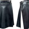 New style Black Leather Kilts For Sale
