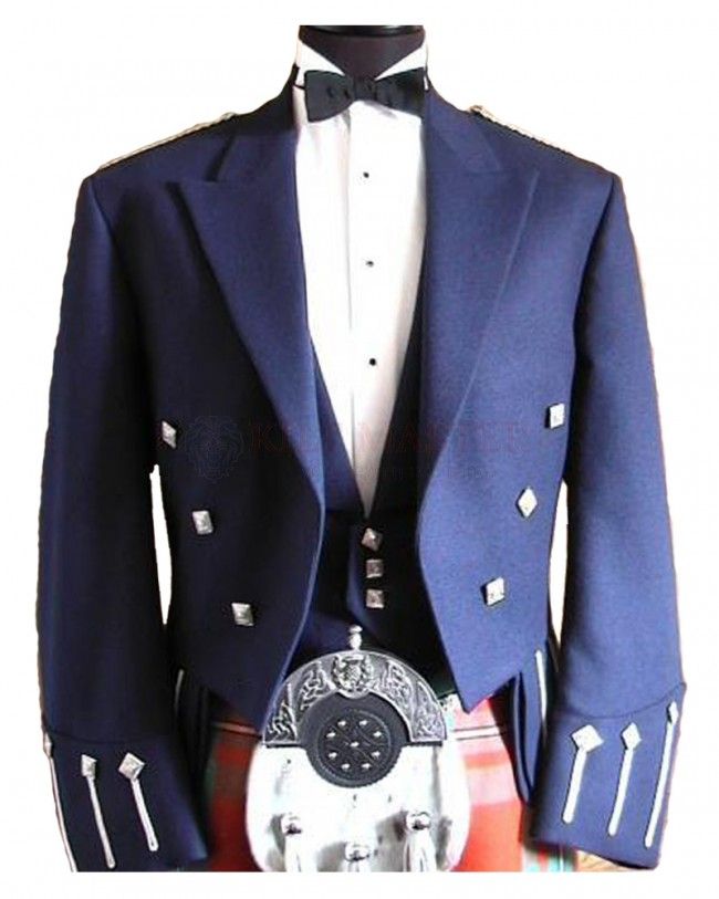 Wool Blend white Trim Red Military Doublet Pipe Band Jacket at  Men's  Clothing store