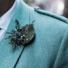 Lovat Blue tweed Argyle Kilt Jacket with Five Button Waistcoat