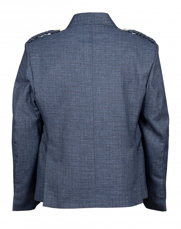 Men Gray Wool Argyle Jacket and with Five Button Waistcoat