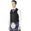 Scottish Barathea Wool Prince Charlie Kilt Jacket With & 5 Button Waistcoat